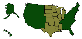 Map of the Central United States